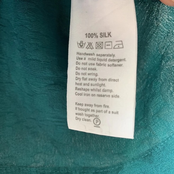 Vintage y2k monsoon silk blouse size uk 12 sleeveless - Picture 3 of 10